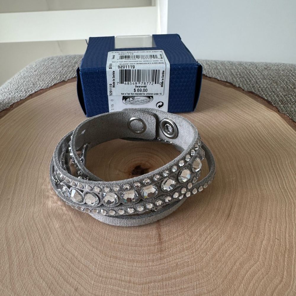 Swarovski Silver Crystal Wrap Bracelet